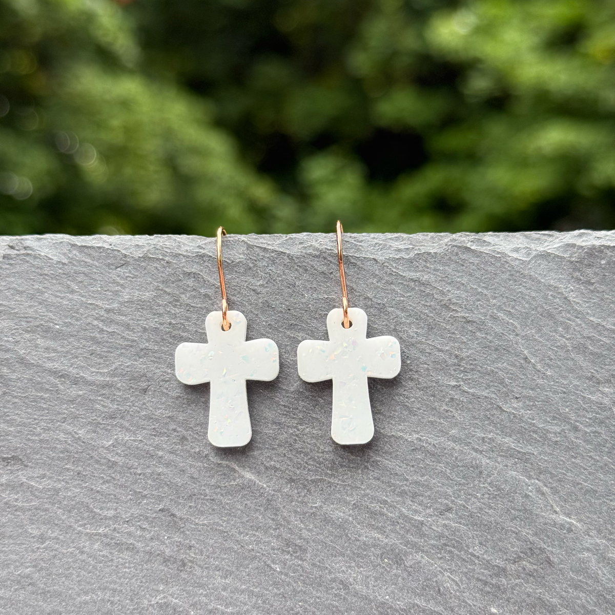 Acrylic Cross Drop Dangle Earrings