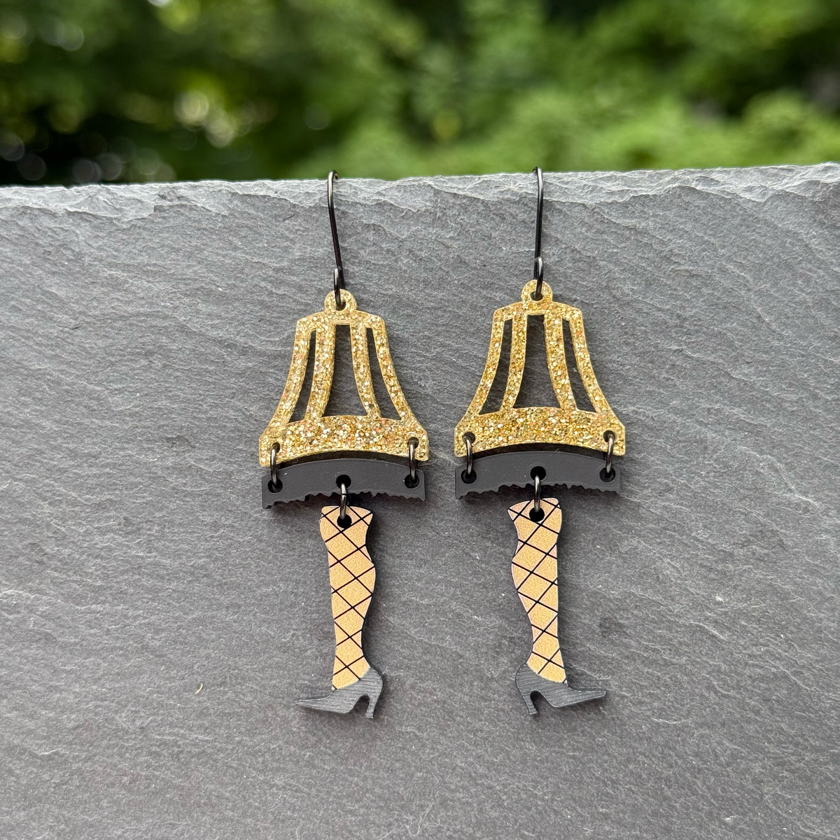 Leg Lamp Acrylic Drop Dangle Earrings