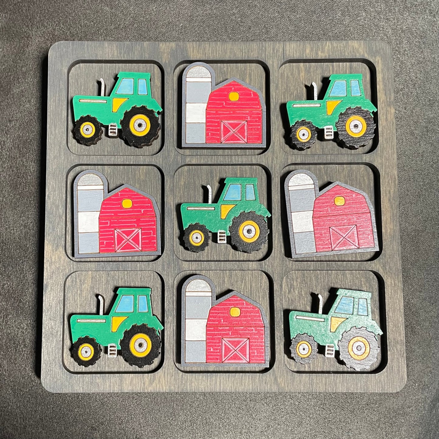 Barn & Tractor Tic Tac Toe Game