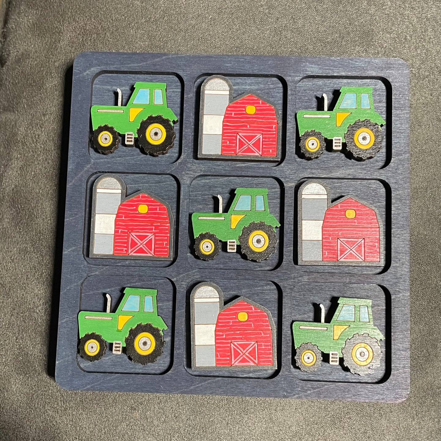 Barn & Tractor Tic Tac Toe Game