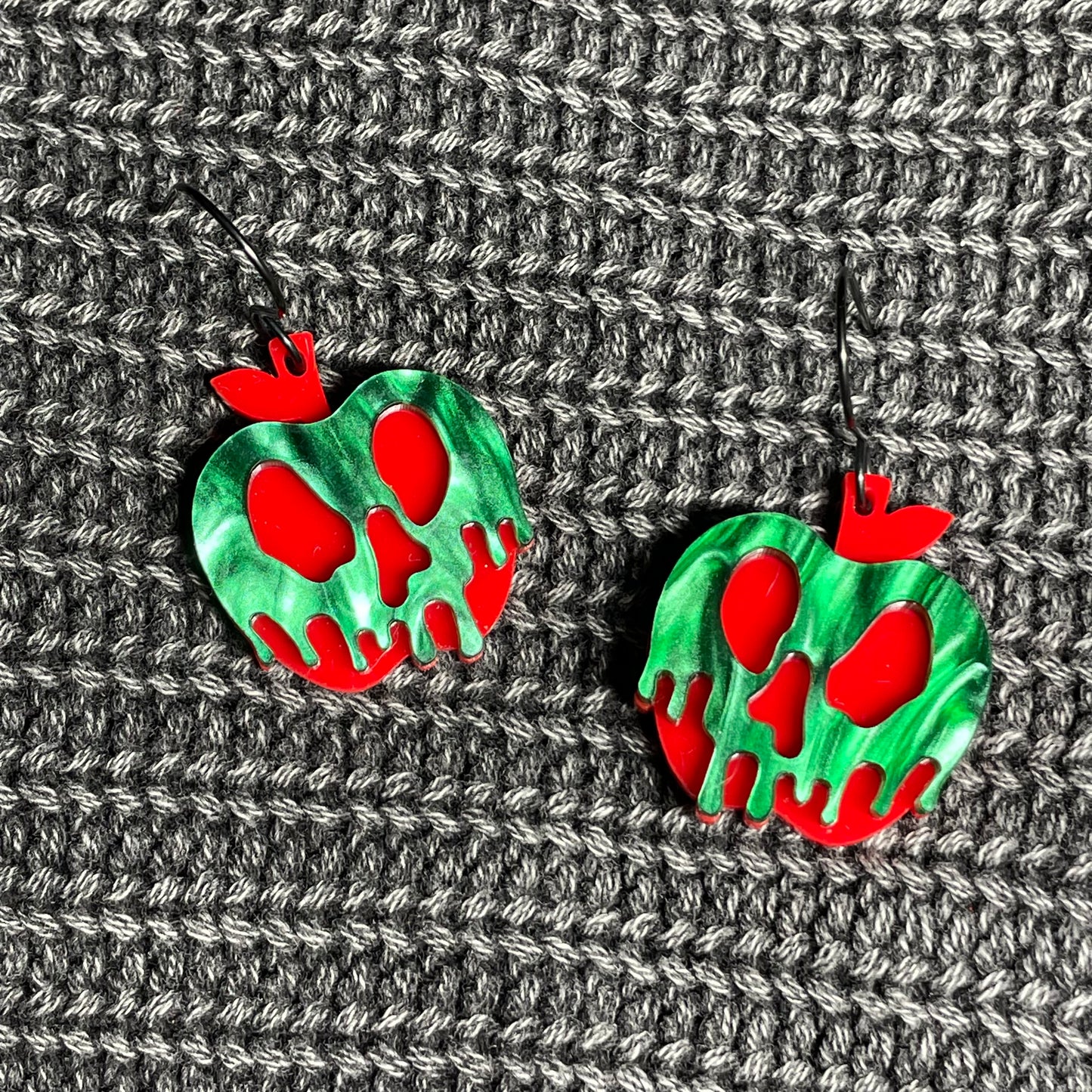 Poison Apple Acrylic Drop Dangle Earrings