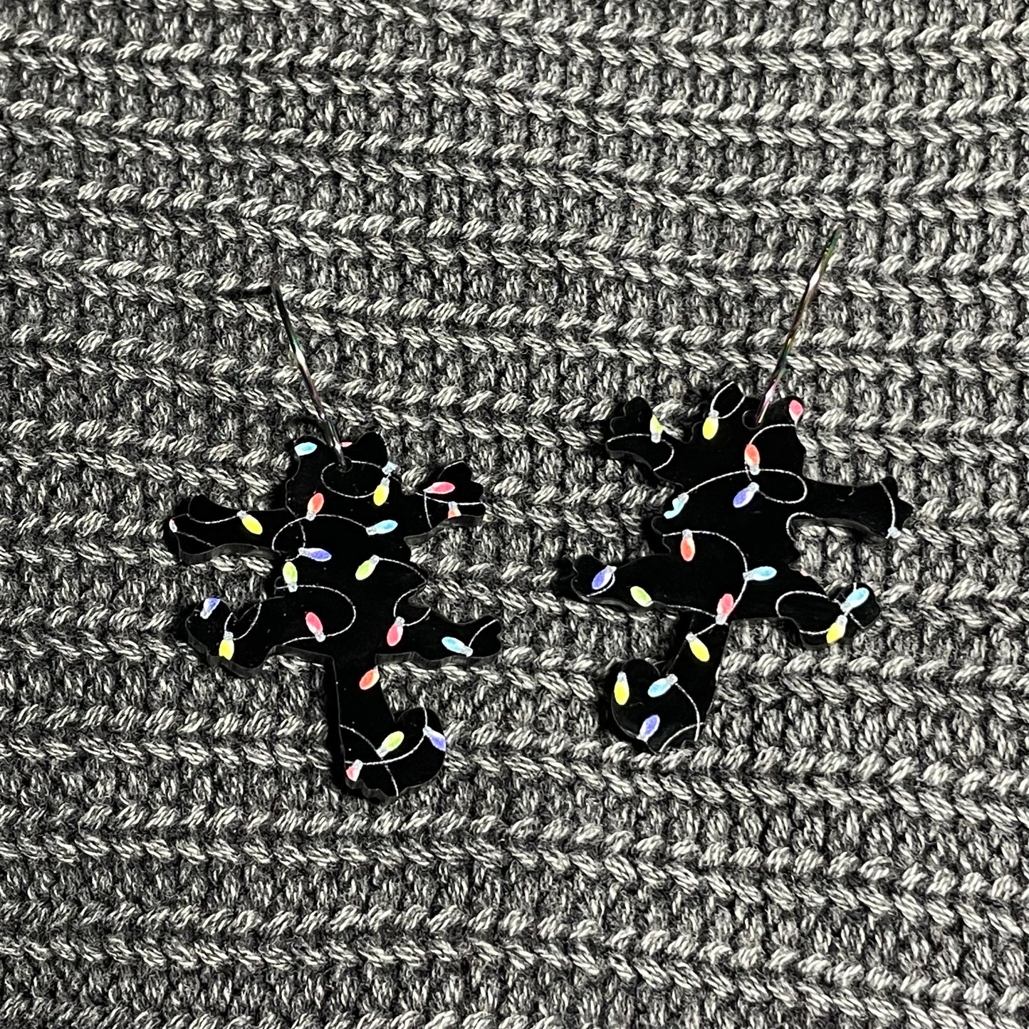 Cat Splat Acrylic Drop Dangle Earrings