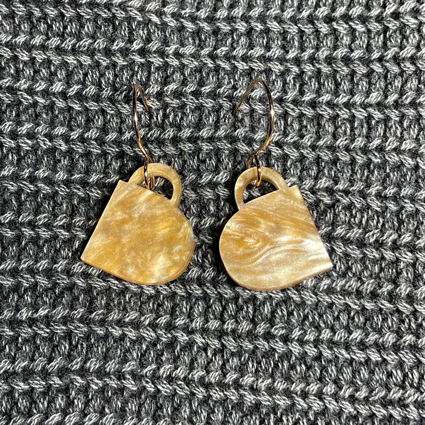 Cup of Coffee Acrylic Drop Dangle Earrings