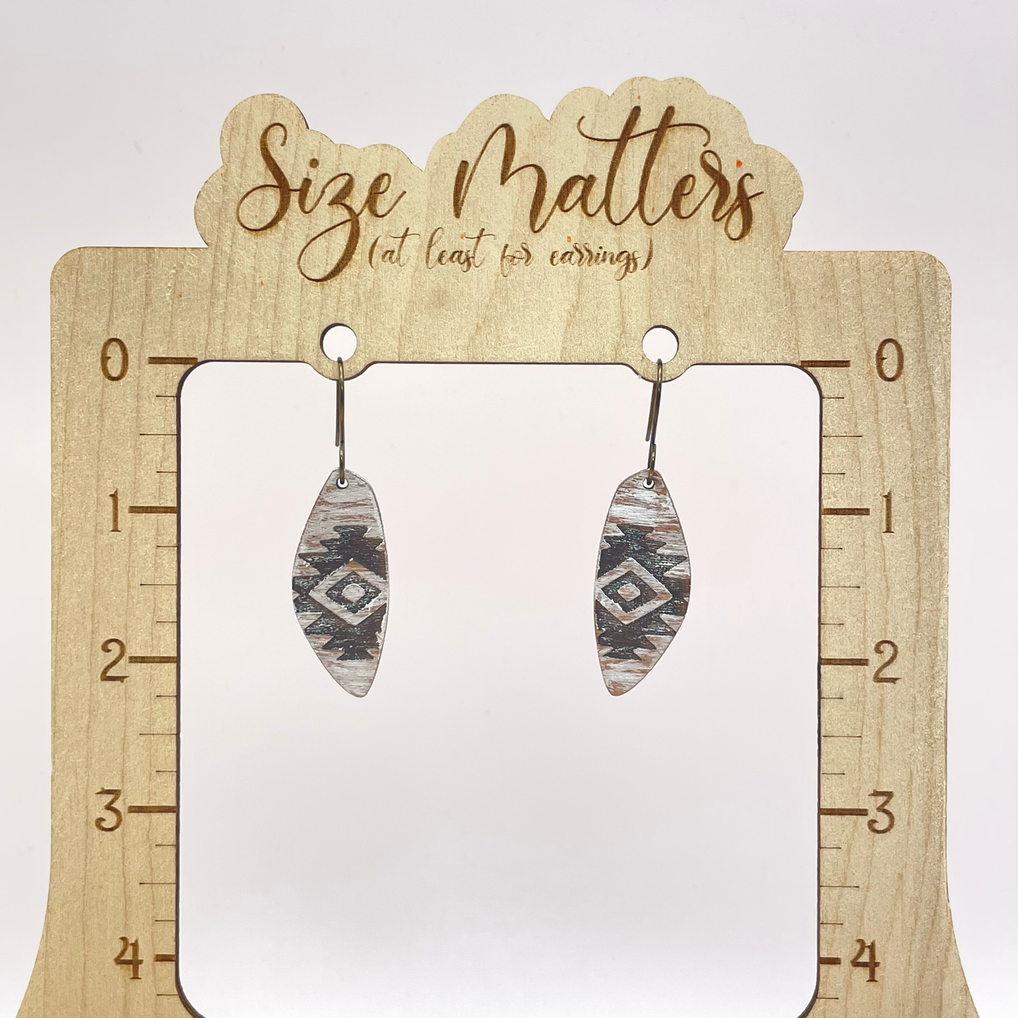 Aztec Icon Narrow Petal Drop Dangle Earring