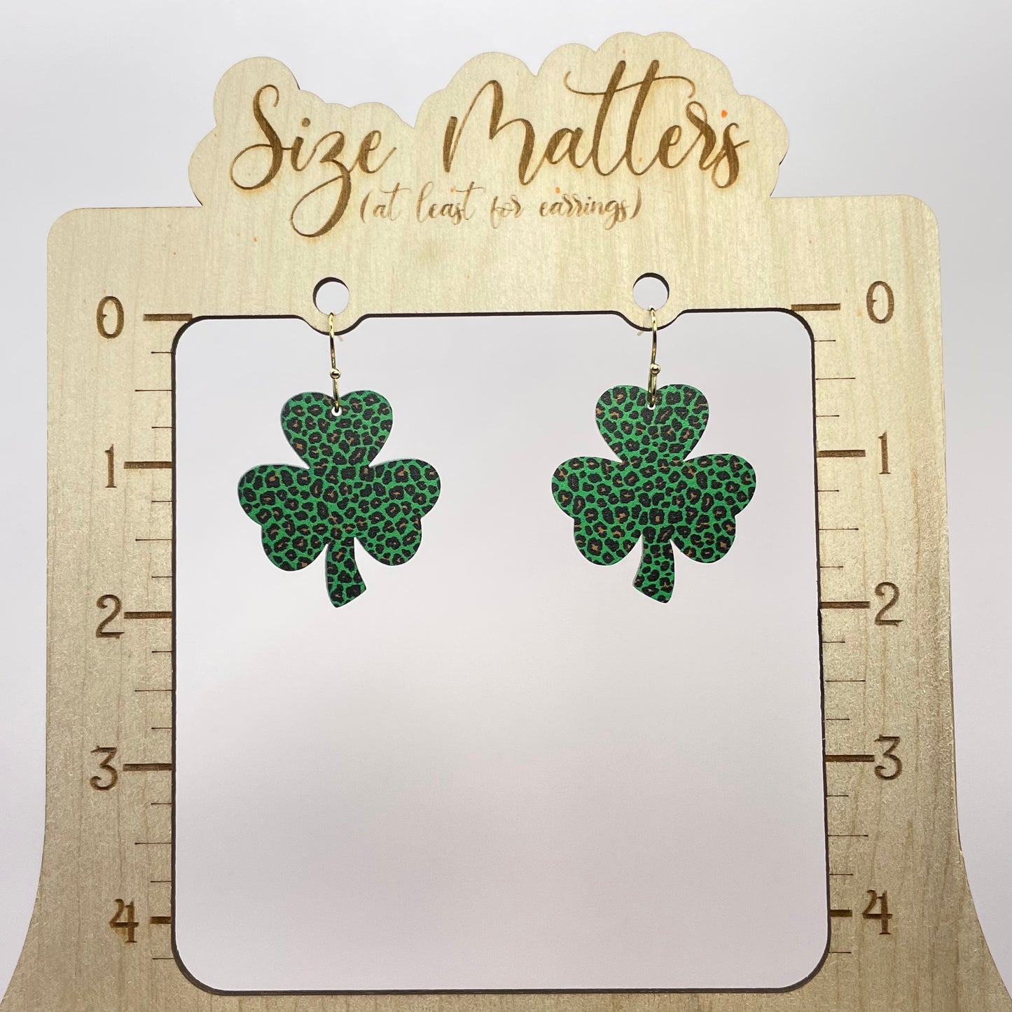 St. Patricks Day Clover Drop Dangle Earrings