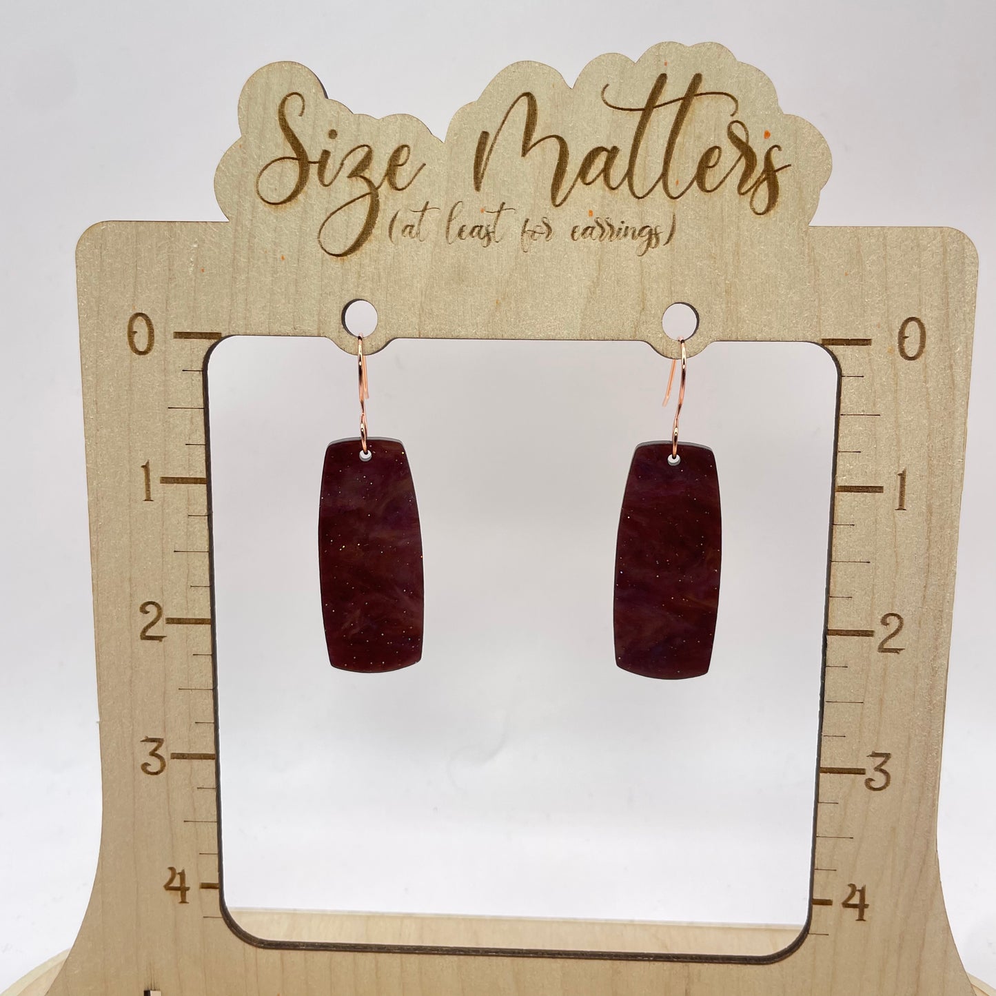 Maroon Nights Drop Dangle Earrings