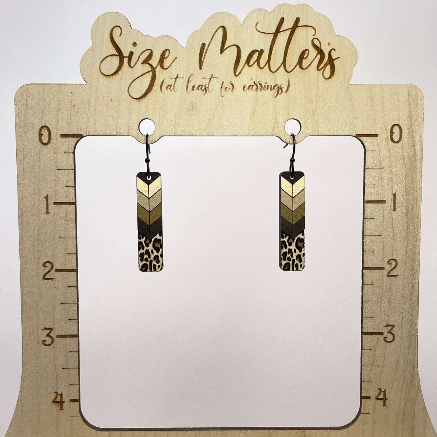 Natural Leopard Drop Dangle Earrings