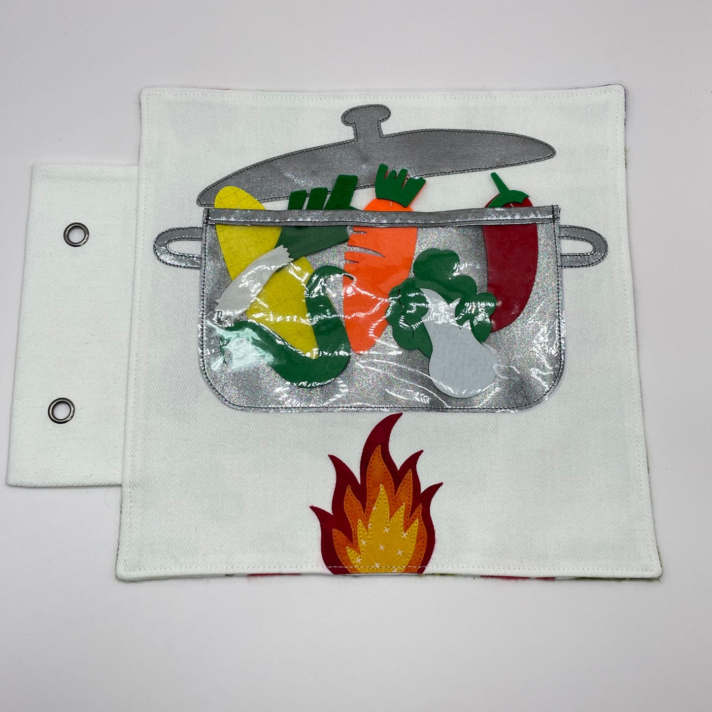 Pot of Veggies Quiet Book Page