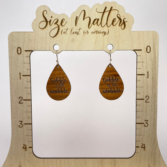 Gobble 'til You Wobble Drop Dangle Earrings