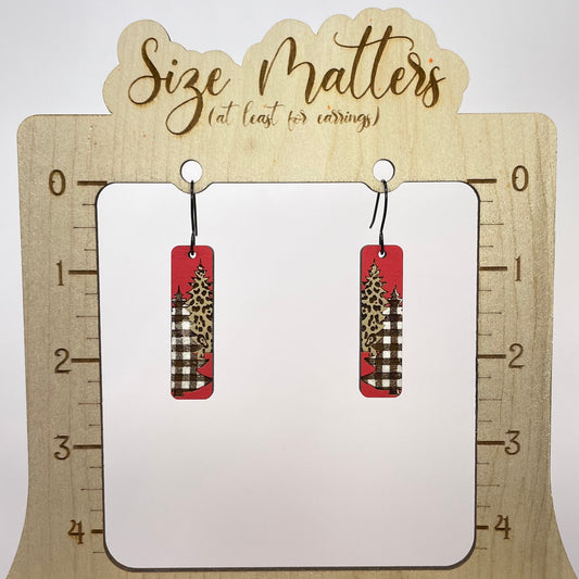 Patterned Trees Drop Dangle Earrings