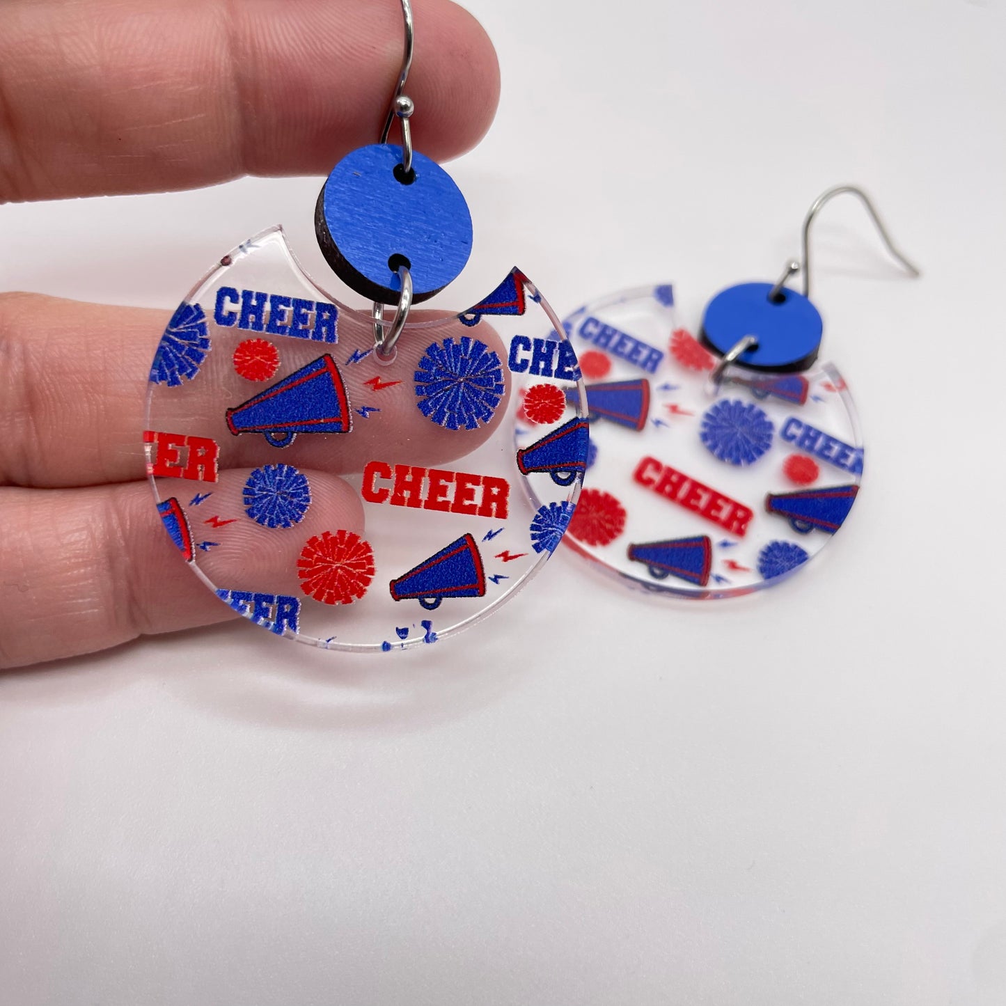 Acrylic Cheer Drop Dangle Earrings