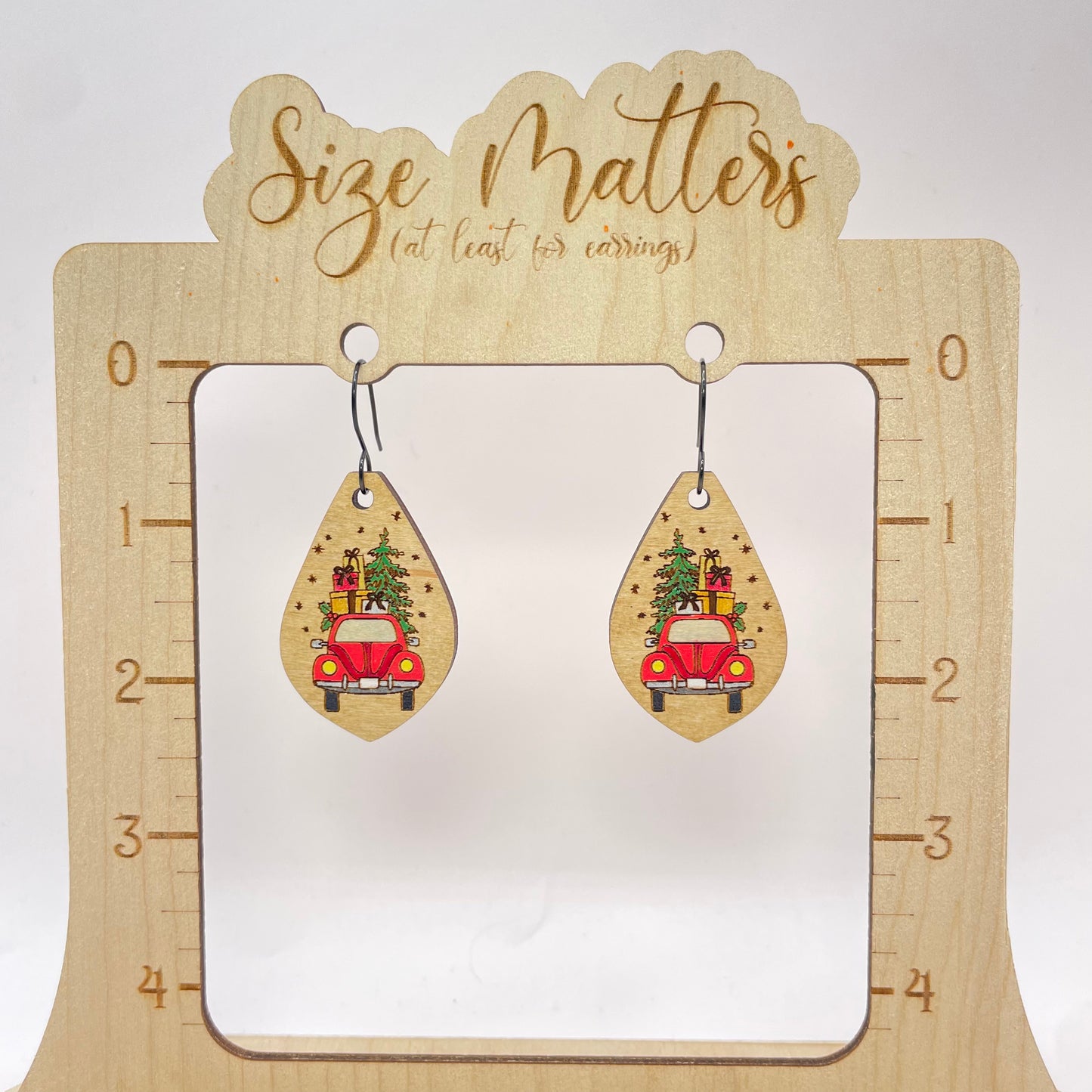 Christmas Car Drop Dangle Earrings