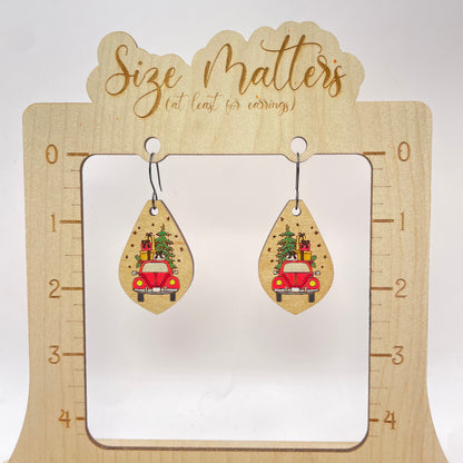 Christmas Car Drop Dangle Earrings