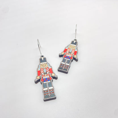 Drummer Boy Nutcracker Earrings