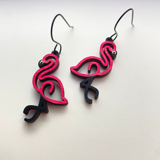 Flamingo Drop Dangle Earrings