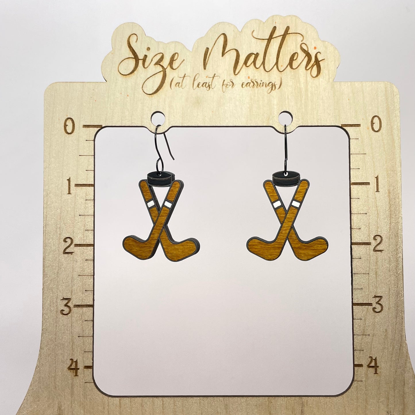 Hockey Sticks Drop Dangle Earrings