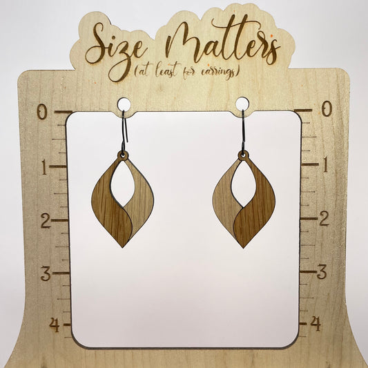 Simple Wood Drop Dangle Earrings