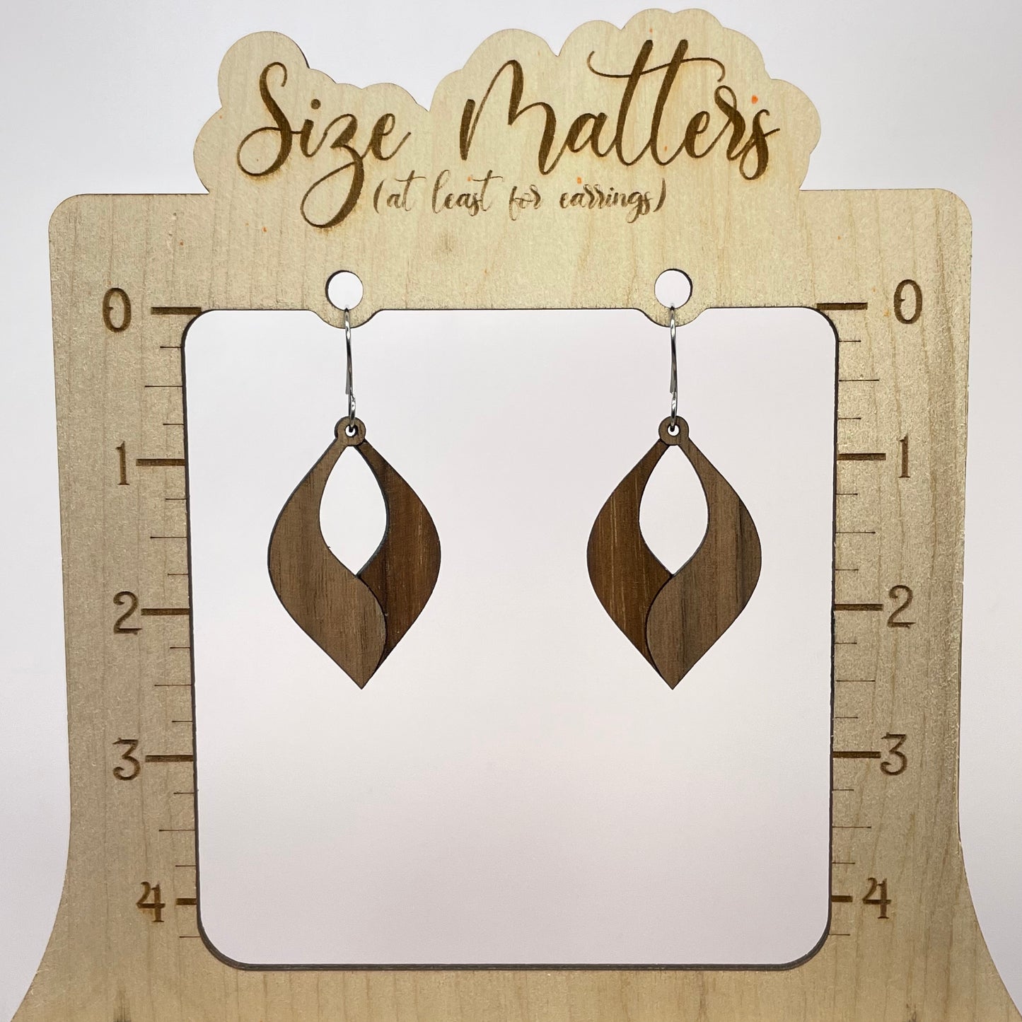 Simple Wood Drop Dangle Earrings