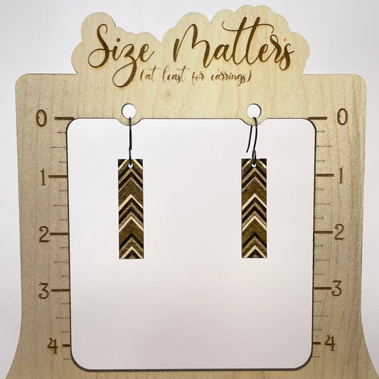 Chevron Variety Bar Drop Dangle Earrings