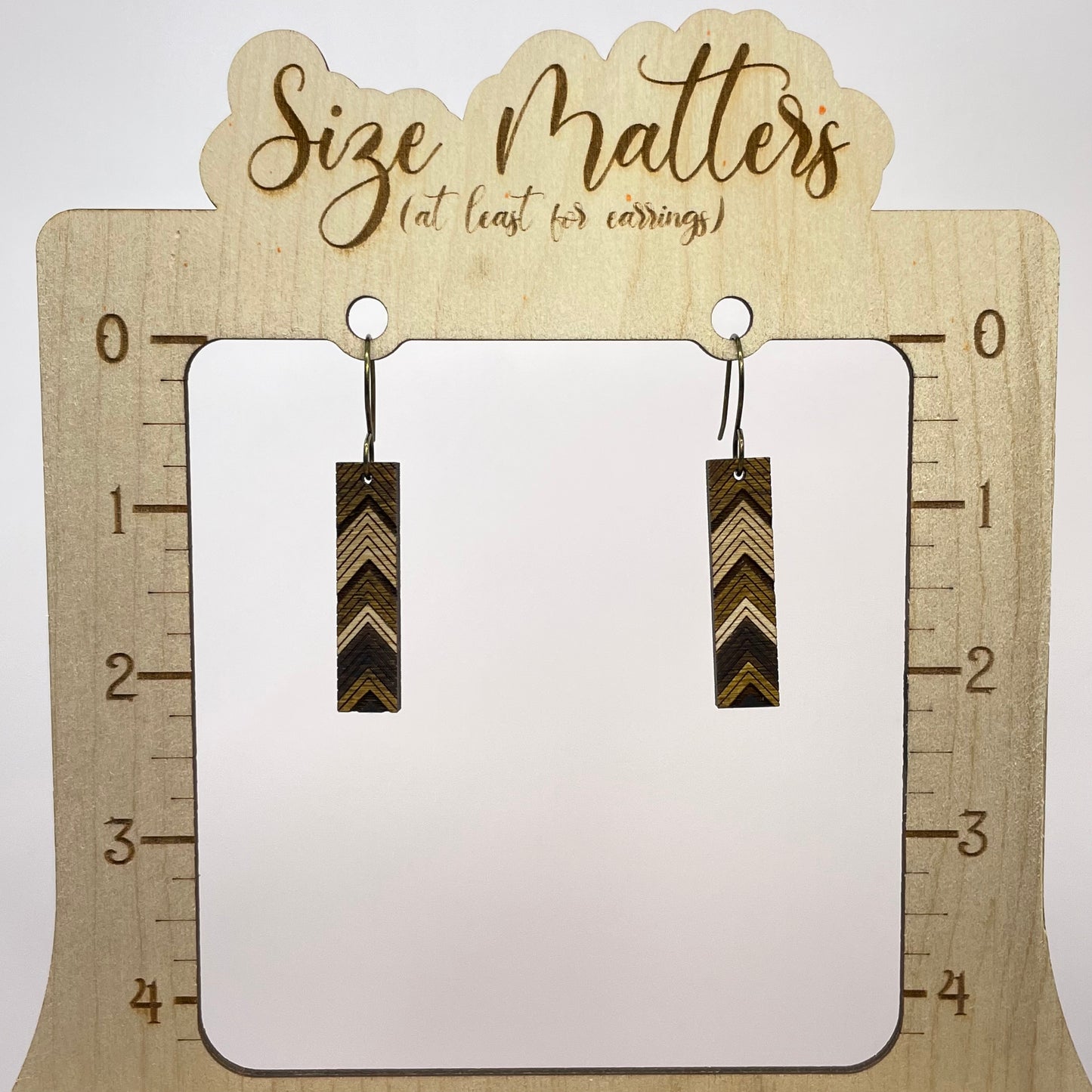 Chevron Variety Bar Drop Dangle Earrings