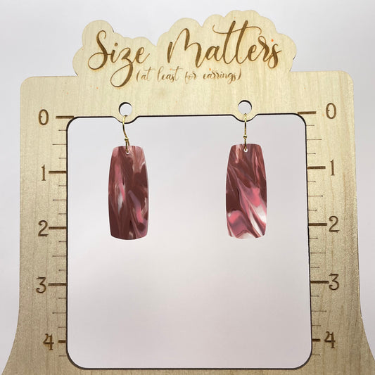 Pink Slide Acrylic Drop Dangle Earrings