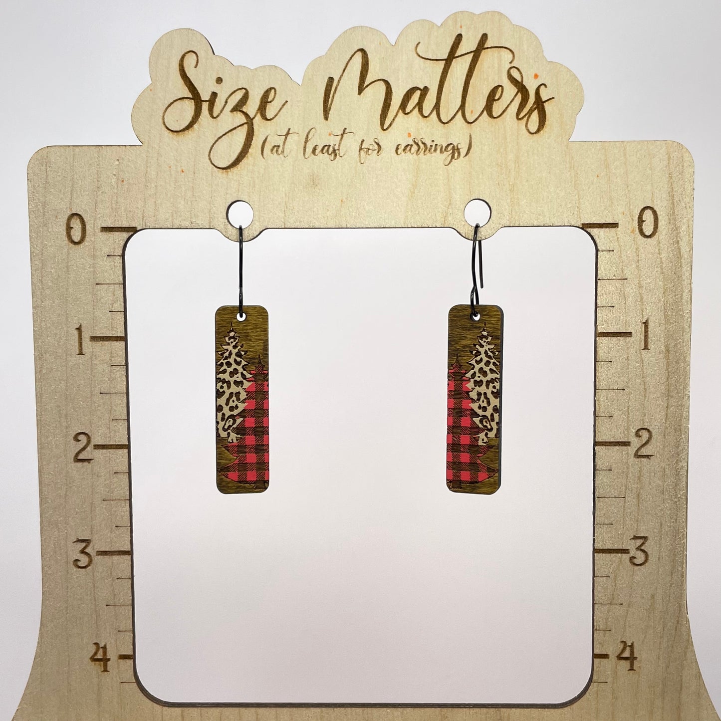 Patterned Trees Drop Dangle Earrings