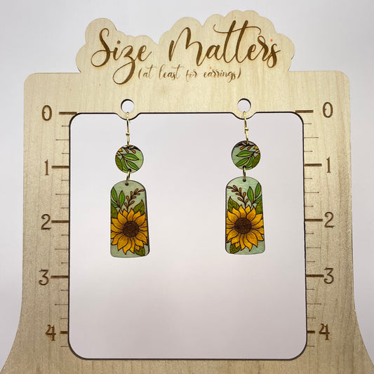 Sunflower Field Drop Dangle Earrings