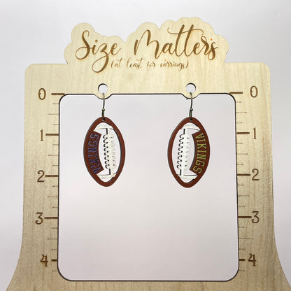 Vikings Football Drop Dangle Earrings