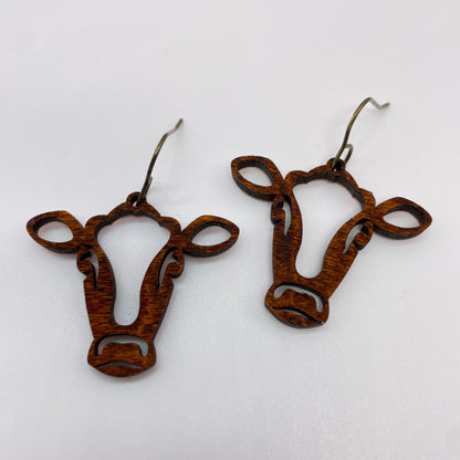 Sweet Cow Drop Dangle Earrings