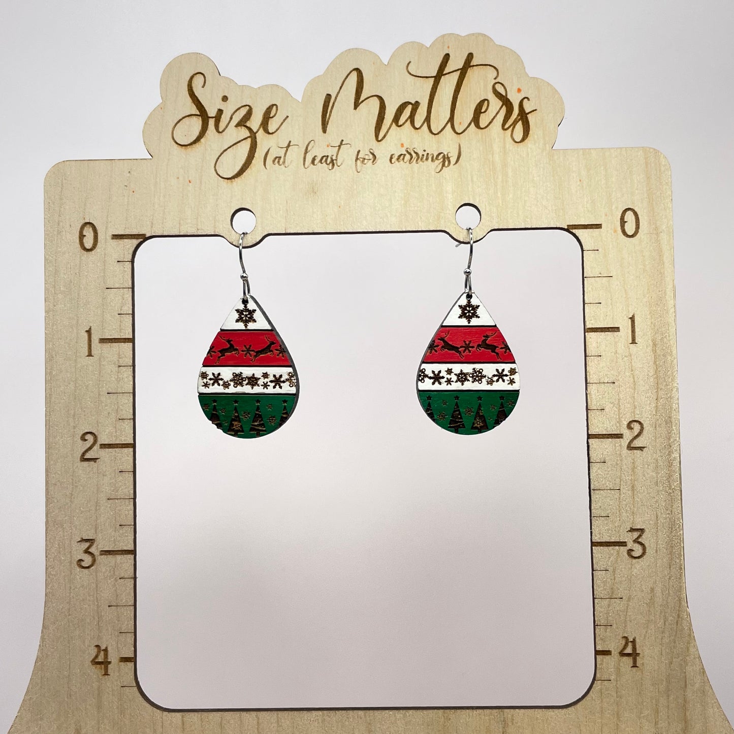 Christmas Sweater Design Drop Dangle Earrings