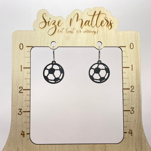 Soccer Ball Drop Dangle Earrings