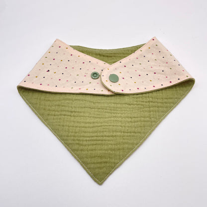 Polka Dotted Pink Baby Bib