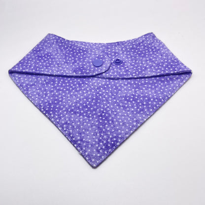 Polka Dotted Purple Baby Bib