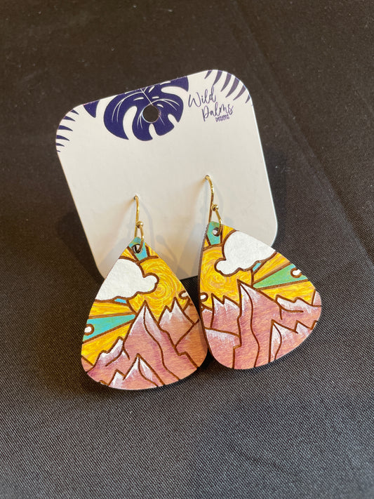 Mountain Peak Drop Dangle Earrings