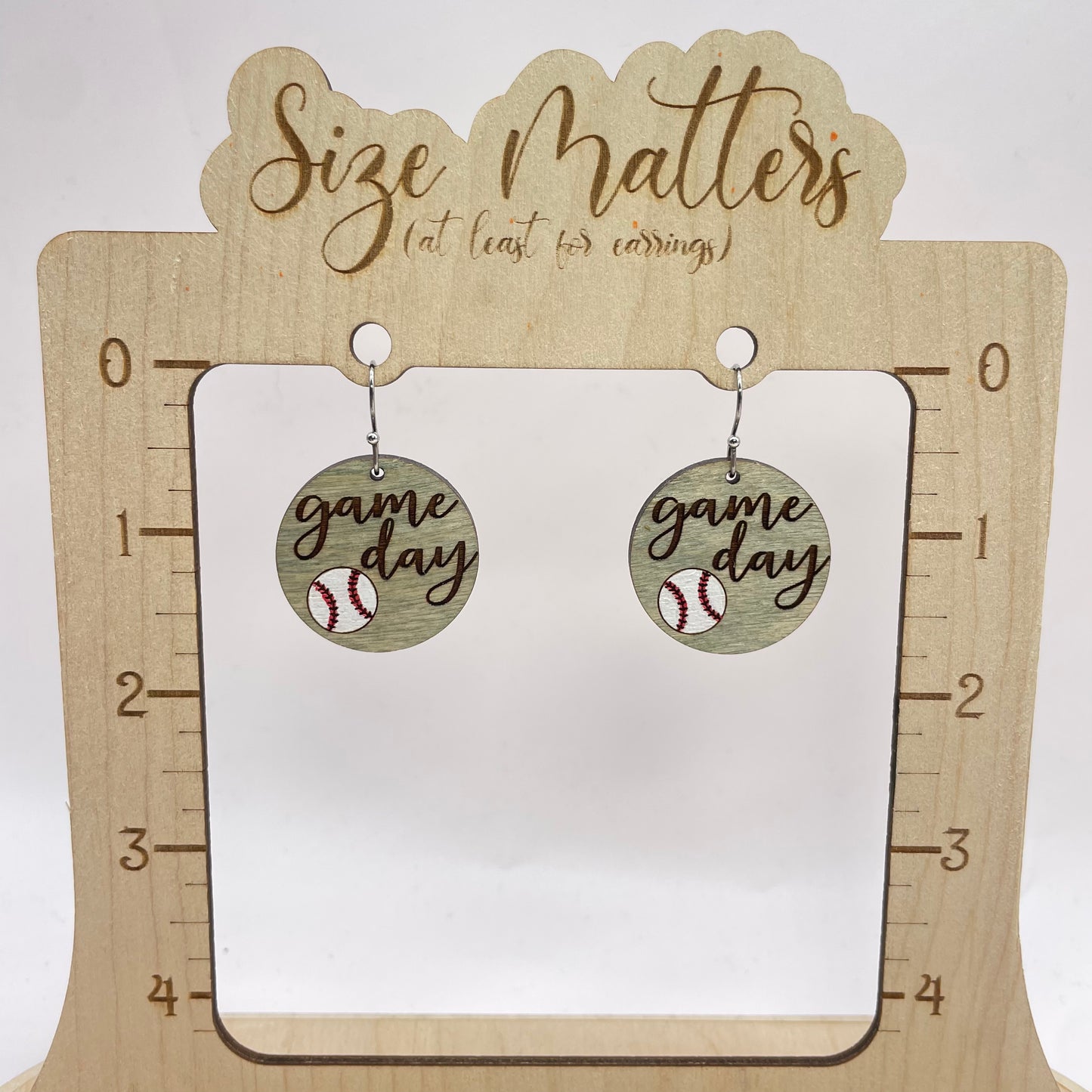 Baseball Game Day Drop Dangle Earrings