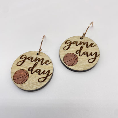 Basketball Game Day Drop Dangle Earrings