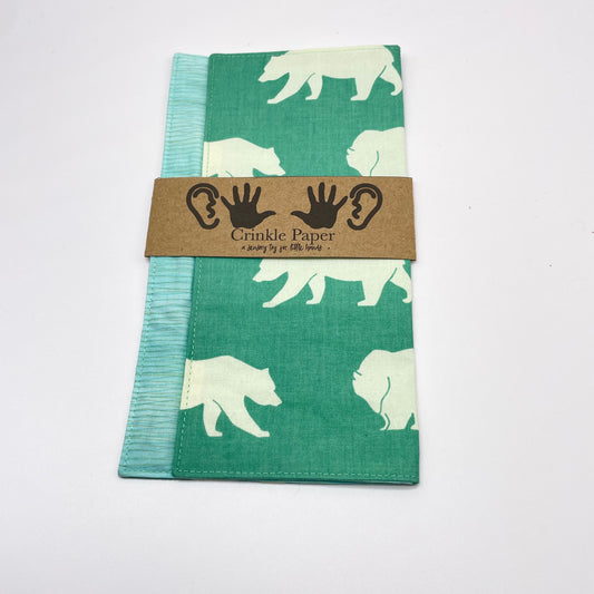 Bears, Oh My! + Aqua Lines Crinkle Paper