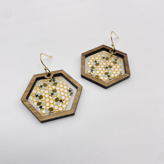 Beehive Drop Dangle Earrings