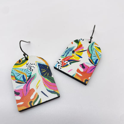 Bright Jungle Drop Dangle Earrings