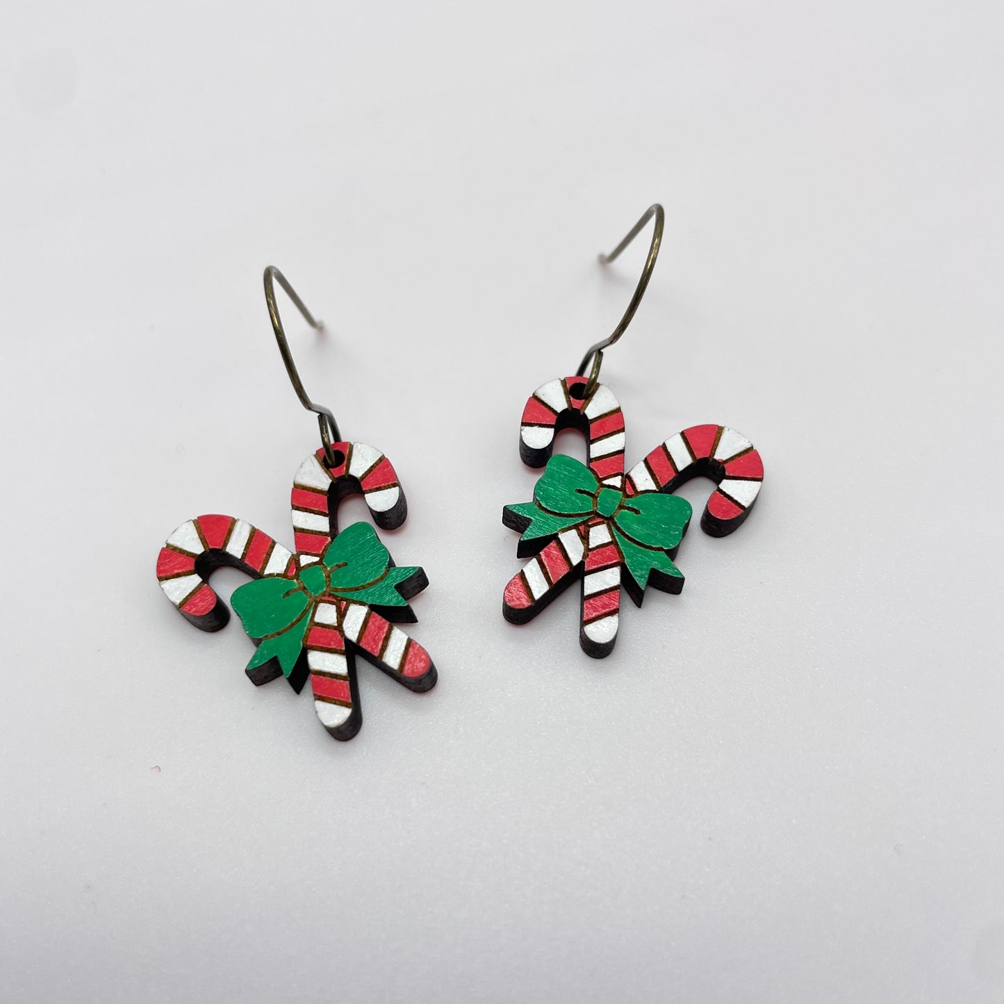 Candy Canes Drop Dangle Earrings