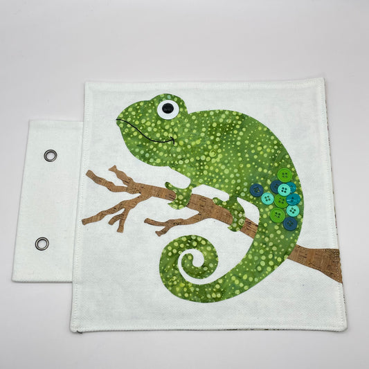 Chameleon Quiet Book Page