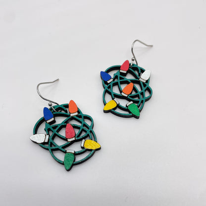 Christmas Light Tangles Drop Dangle Earrings