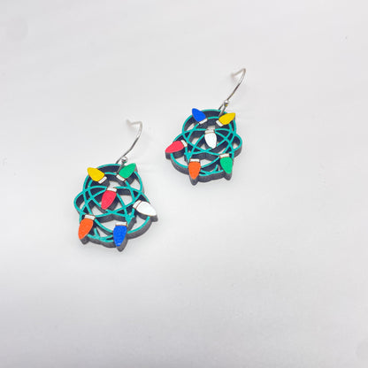 Christmas Light Tangles Drop Dangle Earrings