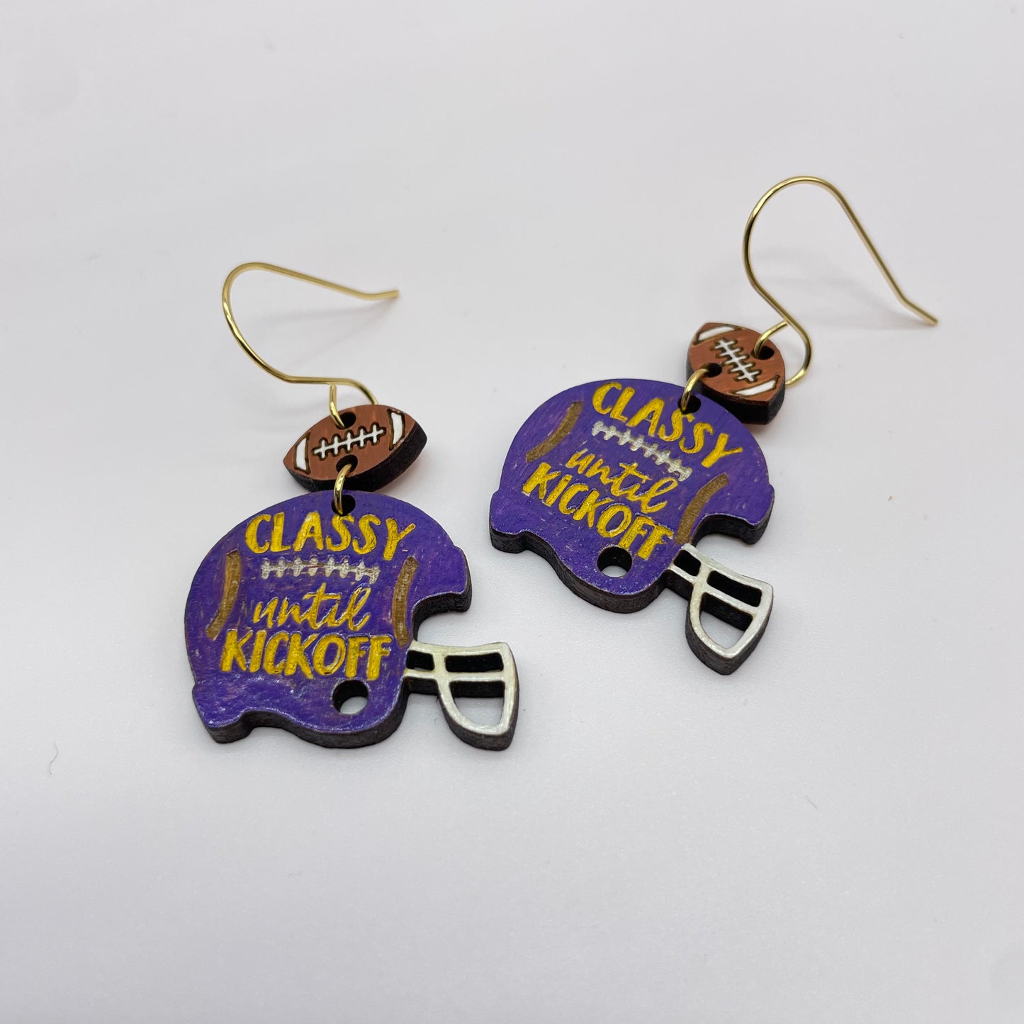 Classy Until Kickoff Drop Dangle Earrings