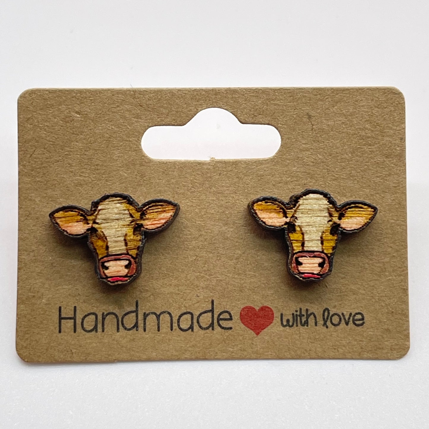 Cow Head Stud Earrings