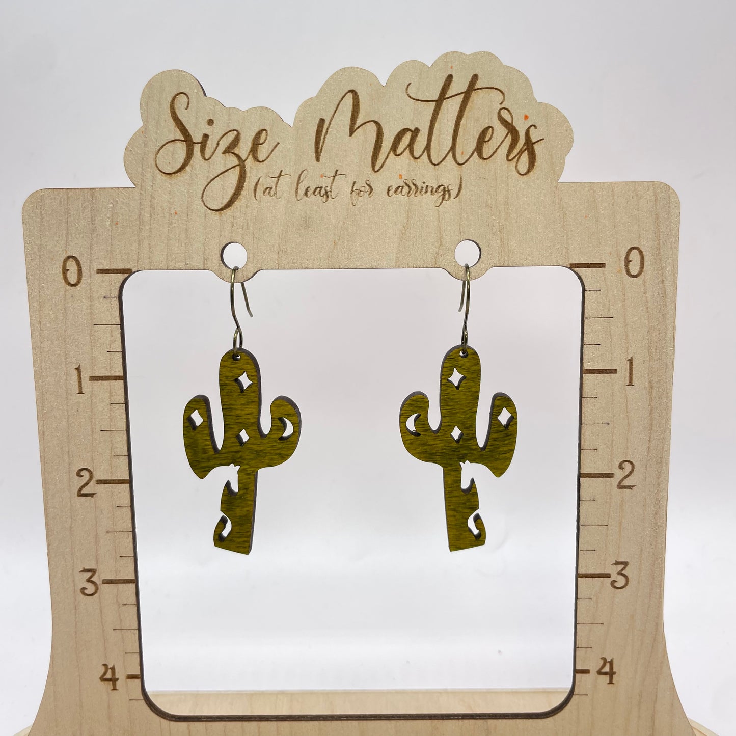 Cowboy Cactus Drop Dangle Earrings