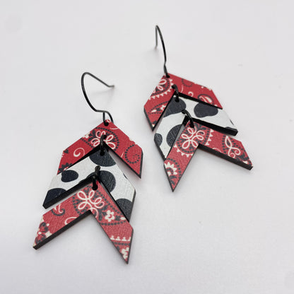 Cowboy Chevron Drop Dangle Earrings