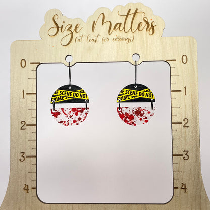 Crime Scene Drop Dangle Earrings