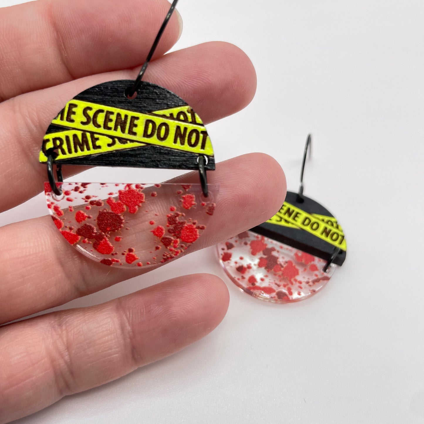 Crime Scene Drop Dangle Earrings