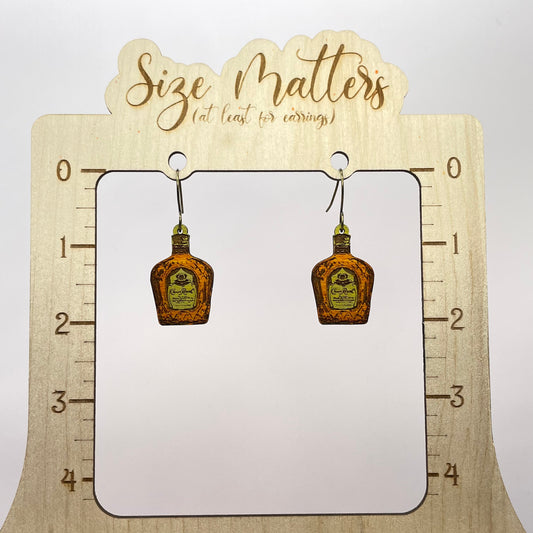 Crown Royal Bottle Dangle Earrings